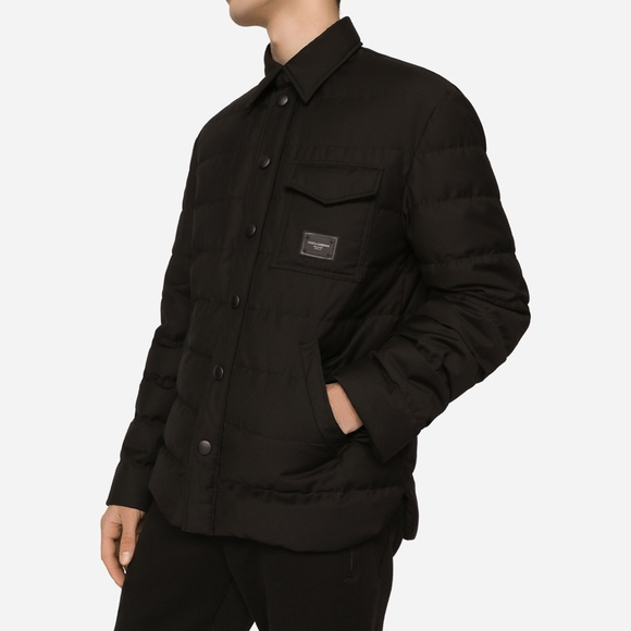 Dolce & Gabbana Black Quilted nylon light puff jacket with branded plate - Large - Picture 3 of 10